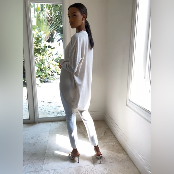 Aritzia Babaton Tan Open Front Lucida Lightweight Cardigan Sweater Women's Large - Picture 7 of 11